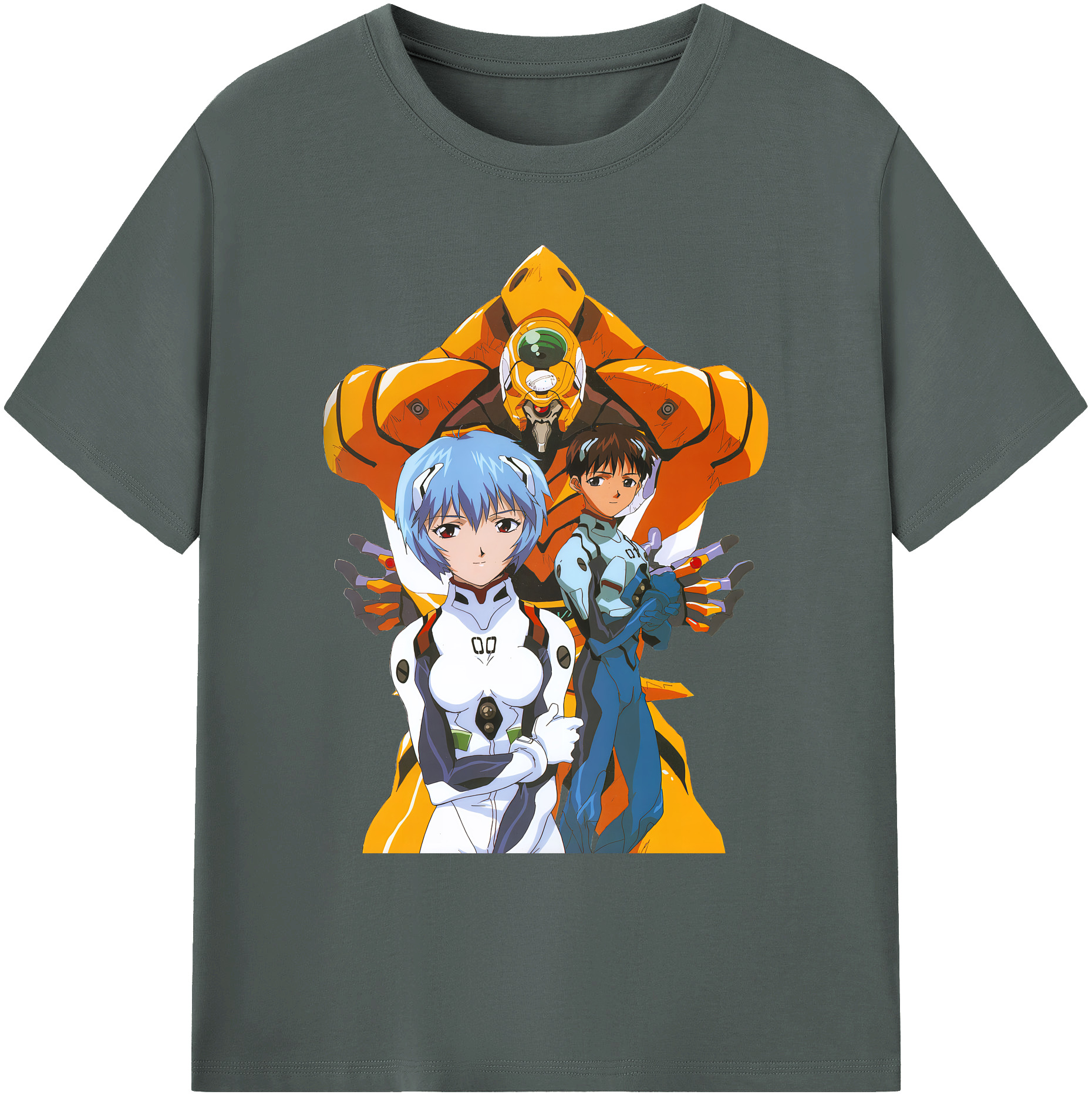 （画像用） EVA 新世紀エヴァンゲリオン 綿100％ メンズ半袖Tシャツ｜肌触りやわらか＆通気性